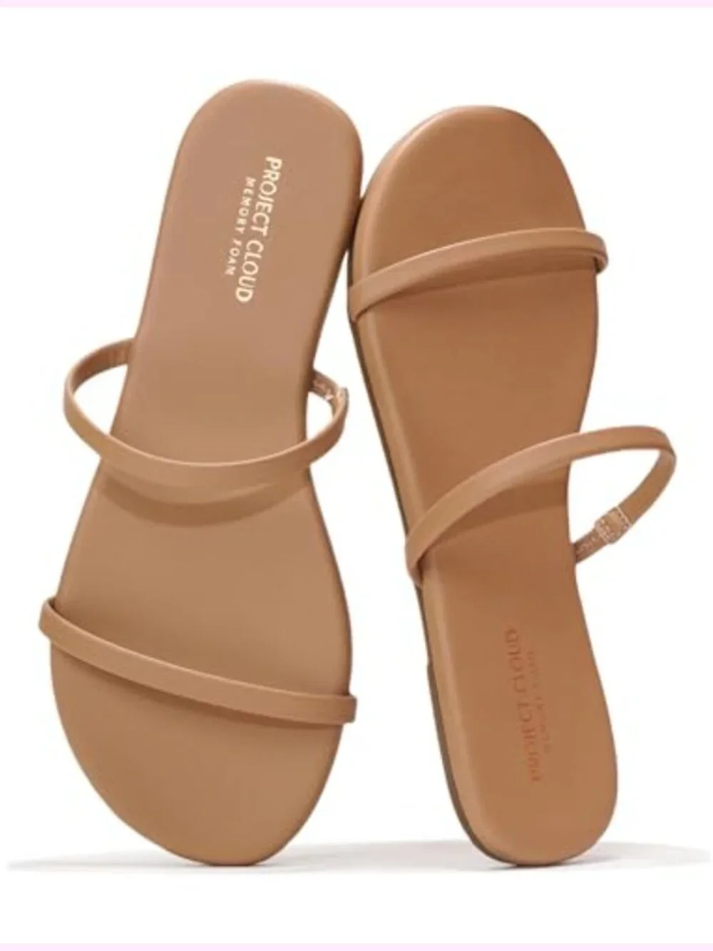 Memory Foam Eco-Crafted Leather Flip Flops Sandals